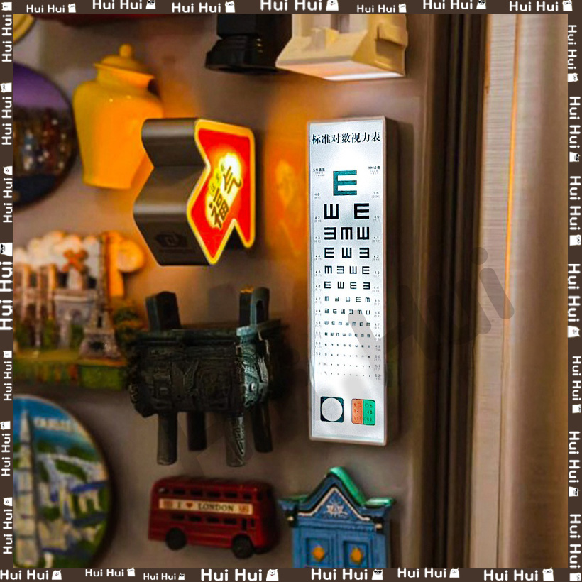 Magnetic Letter Board - 2025 Creative จําลอง Miniature Eye แผนภูมิตู้เย็นแม่เหล็กสติ๊กเกอร์ตกแต่ง