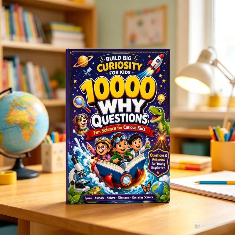 Kids Education Questions - หนังสือเสริมความรู้สำหรับเด็ก 10,000 คำถามที่ต้องการคำตอบ สารานุกรมวิทยาศาสตร์ คำถาม-คำตอบ หนังสือเรียนรู้เกี่ยวกับอวกาศ