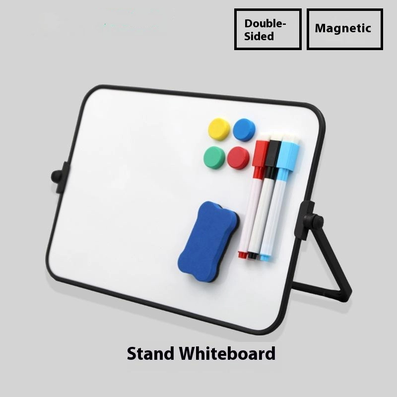 Magnetic Letter Board - 1SET กระดานไวท์บอร์ดแบบลบได้พร้อมขาตั้ง กระดานไวท์บอร์ดแบบลบได้พร้อมขาตั้ง กระดานนำเสนอสำหรับโรงเรียนพร้อมขายึดโต๊ะที่มั่นคง
