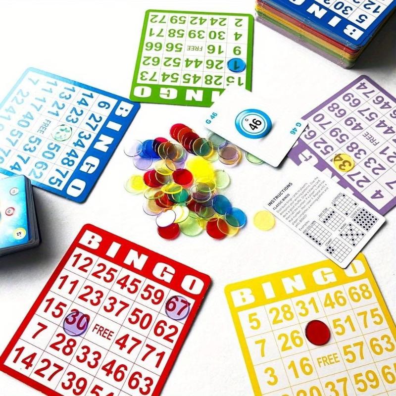 Kids Education Group - บัตรบิงโกใหม่ 50/100 ใบ ไม่ซ้ำกัน เกมบิงโกเพื่อการศึกษาแบบอินเทอร์แอคทีฟ ชุดเกมสำหรับครอบครัว