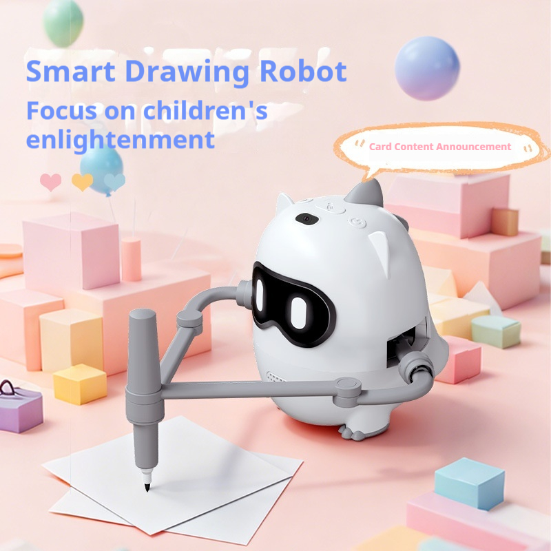 Kids Educational Gadget - หุ่นยนต์วาดภาพไดโนเสาร์อัจฉริยะ ของเล่นเสริมพัฒนาการเด็กเล็ก พร้อมการ์ดเสียงและระบบกระจายเสียง สำหรับเด็กวัยเตาะแตะและเด็กก่อนวัยเรียน