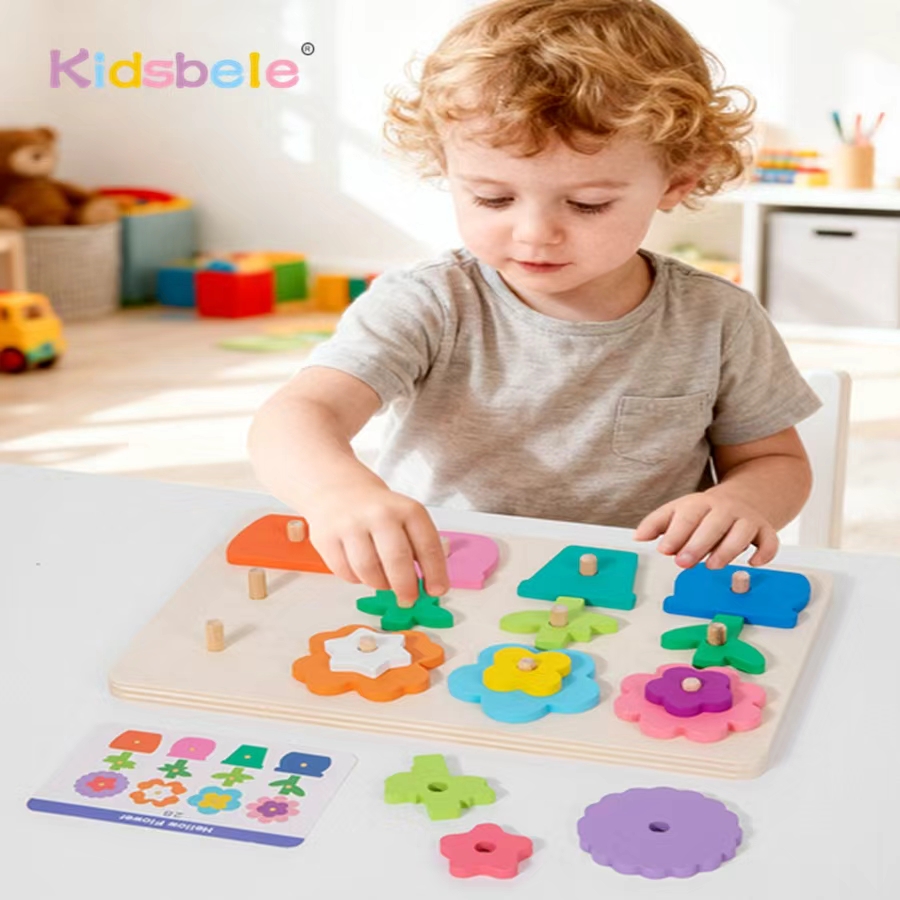 เกมกระดานปริศนาดอกไม้ไม้แบบมอน - Kids Education Card บทวิจารณ์และราคา