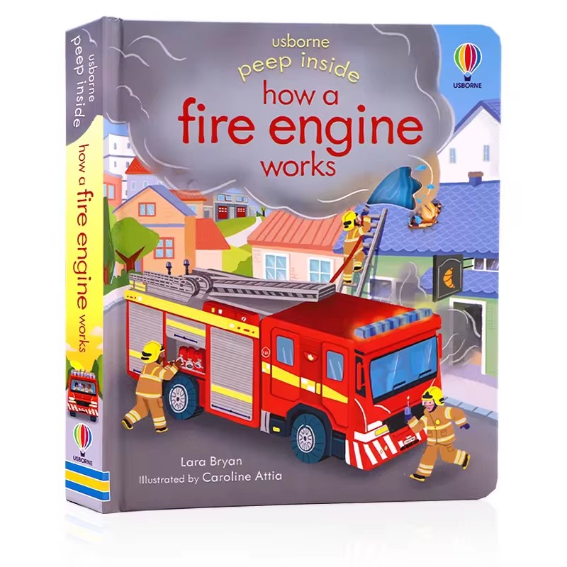 Usborne Peep Inside How A Fire - English Kids Education บทวิจารณ์และราคา