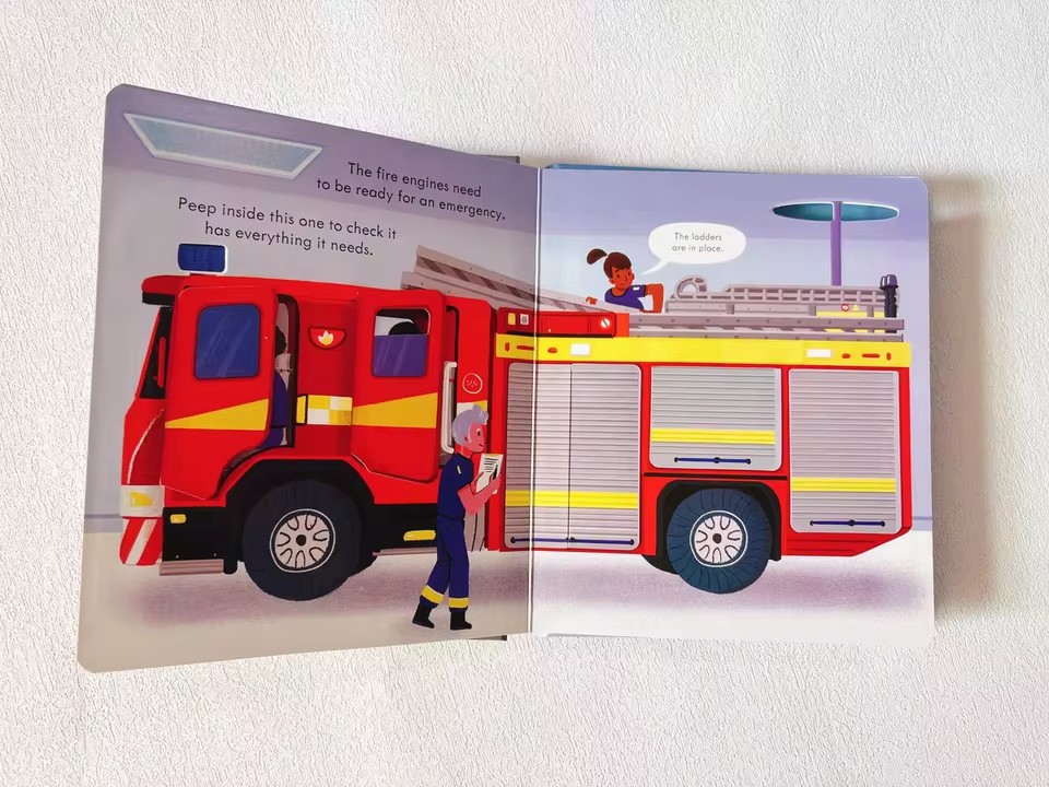 Usborne Peep Inside How A Fire - English Kids Education บทวิจารณ์และราคา