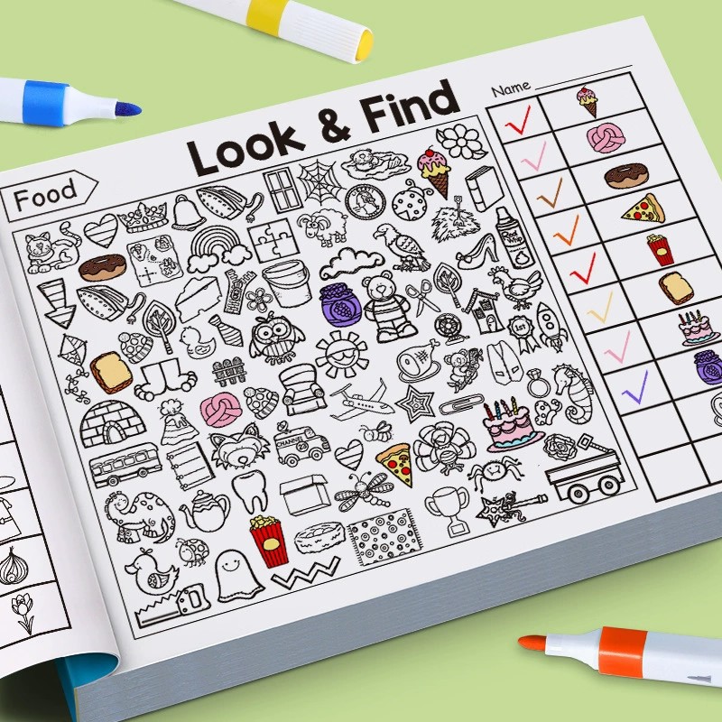 สมุดระบายสีมองแล้วหา สำหรับเด็ - English Kids Education บทวิจารณ์และราคา