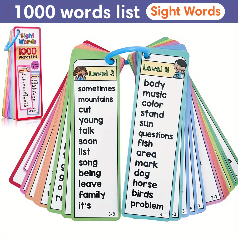 1000 Sight Words แฟลชการ์ดสําห - Kids Education Card บทวิจารณ์และราคา
