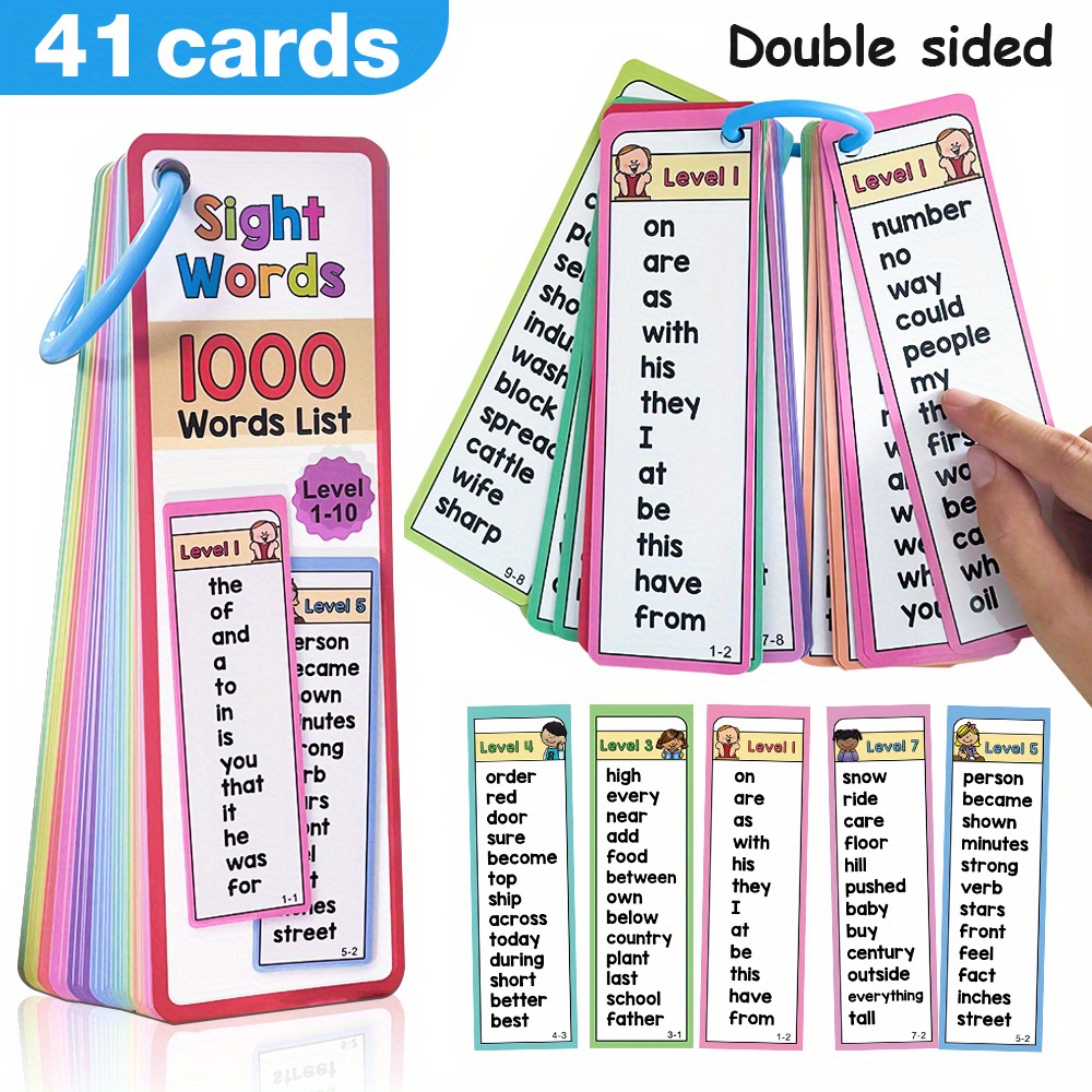 1000 Sight Words แฟลชการ์ดสําห - Kids Education Card บทวิจารณ์และราคา