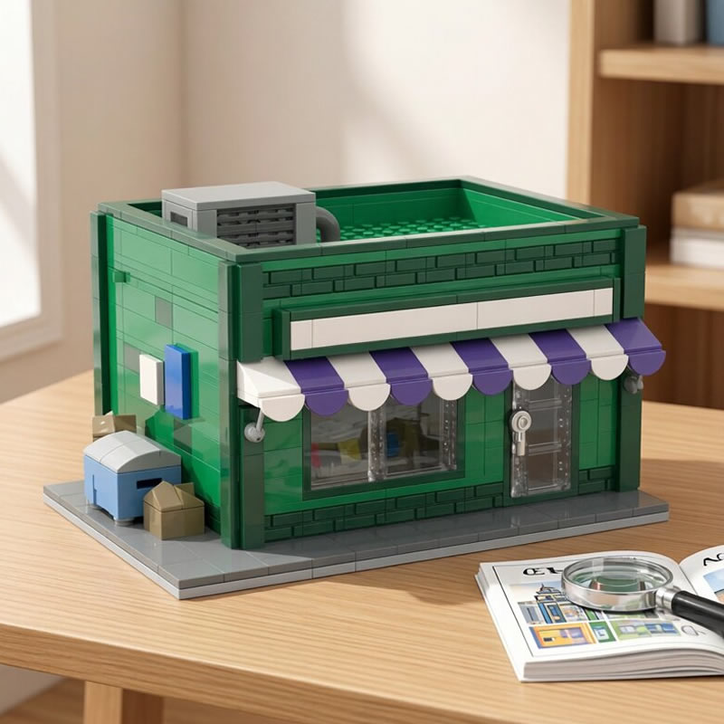 ตัวต่อ MOC ร้านค้าขนาดเล็กแบบโ - Kids Education Card บทวิจารณ์และราคา