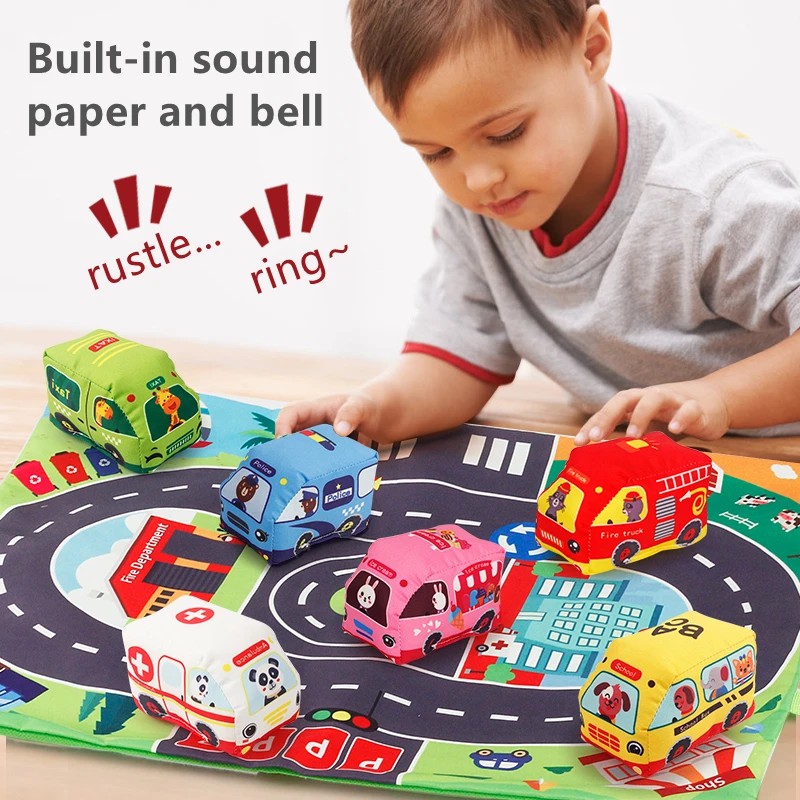 รถนุ่มชุดของเล่นพร้อมเสื่อเล่น - Kids Educational Gadget บทวิจารณ์และราคา