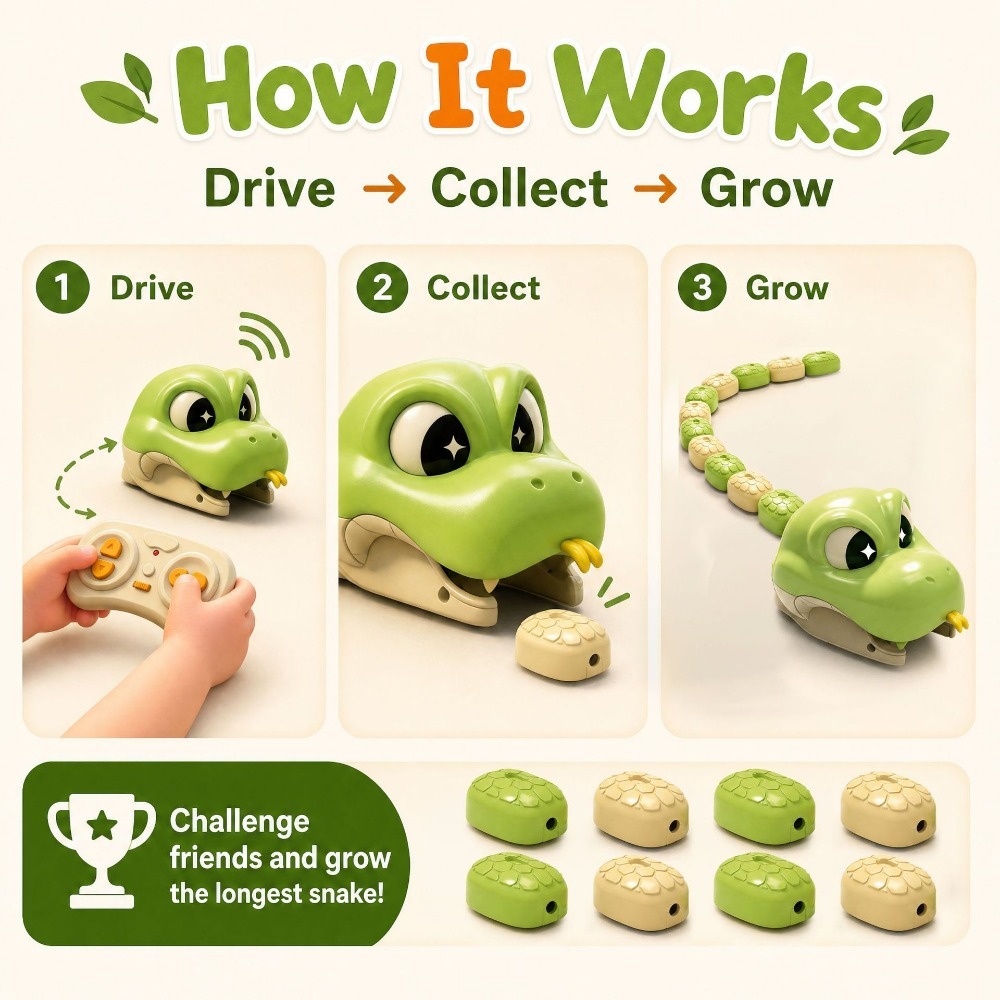 ของเล่นงูแม่เหล็กควบคุมระยะไกล - Kids Educational Gadget บทวิจารณ์และราคา